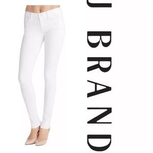J Brand white high rise, skinny jeans, size 28